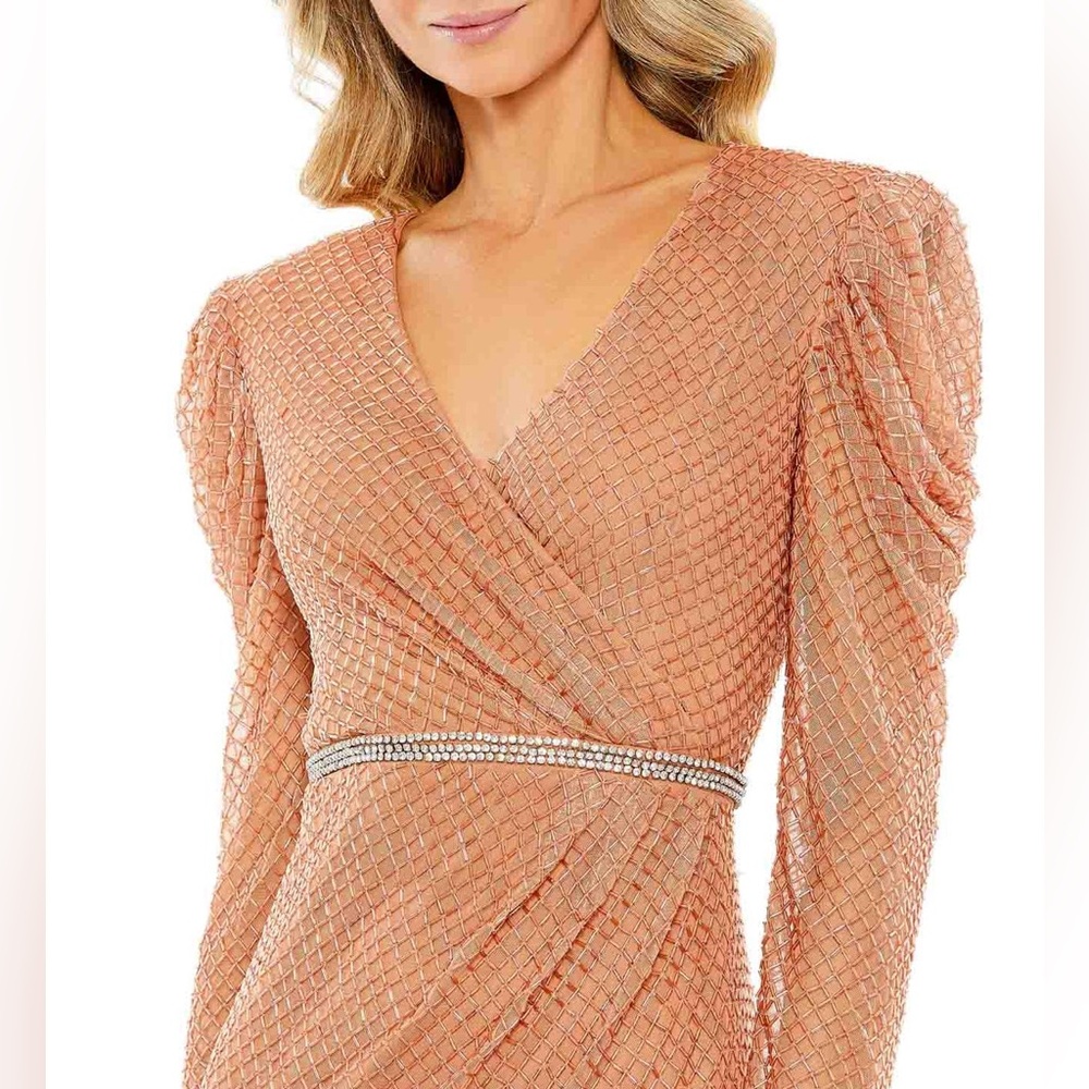 ✔️#71B/76/83B BNWT MAC DUGGAL DRESS IN COPPER #93674